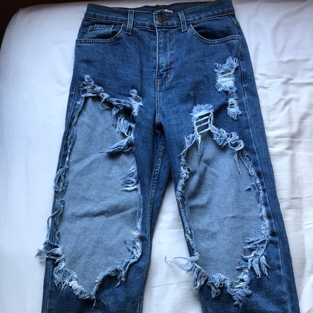 super ripped high waisted fashion nova jeans